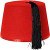 I LOVE FANCY DRESS LTD ILOVEFANCYDRESS - Cappello in feltro a forma di tappo, con nappa nera, unisex per uomo e donna, colore: Rosso