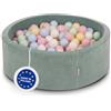 KiddyMoon Piscina 90X30cm/200 Palline In Schiuma Rotonda Morbida Per Bambini