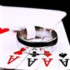 MOMOMAGE Anello Magico Poker Profezia Anello Magico Carte Magiche Poker Magia Gimmicks Primo piano Puntelli Magici per Maghi