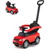 SOARS Macchina Cavalcabile per Bambini 1-3 Anni, Cavalcabile Bambino 3 in 1, Pignée Amovibile, Guida Realistica con Volante, Clacson, Musica, Carico 25 kg, Ruote Antiscivolo, Regali Bambini (Rosso)