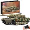 Mould King 20020 MOC Leopard 2 - Set di blocchi di costruzione per veicoli militari, con telecomando, per ragazzi e ragazzi (1091+ pezzi)