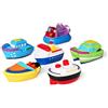 JAYSRIS Giocattoli da bagno Giocattoli da bagno galleggianti per vasca da bagno,Giocattoli da acqua per imparare la vasca da bagno e Giocattoli per bambini piccoli-6pcs