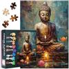 TISHIRON Puzzle da 1000 pezzi, con statuetta di Buddha, per adulti, 1000 pezzi, puzzle per adulti, 70 x 50 cm, gioco di abilità impossible per tutta la famiglia