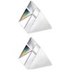 Supertool 2 prismi triangolari in cristallo, 30 x 30 mm, prisma triangolare K9, per fotografia, triangoli e lenti trasparenti per fisica, effetto arcobaleno