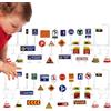 Teksome Set di Segnali Stradali per Bambini Giochi con Segnaletica per Viaggi e Attività All'Aperto