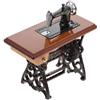 Gogogmee Mini Macchina da Cucire in Legno e Lega Accessorio per Casa delle Bambole 1/12 Decorazione Artigianale per Mobili in Miniatura Giocattolo Sarto da Collezione