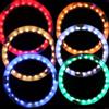 PEHHAH Set di 3 anelli da giocoleria a LED, ricaricabili, con telecomando, colori assortiti