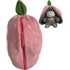 Generico Dormire Animali di Peluche, Peluche Reversibile Asino Coccolato con Cerniera, Asinelli di Peluche Che Dormono e Alleviano Lo Stress, Respiro Realistico Animale Peluche per Bambini