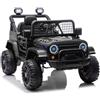 LALAHO Mcchina Elettrica Per Bambini 12V, Vel. max. 4,5 km/h Auto Elettrica per Bambini 3-5 Anni, Sospensioni, MP3, Telecomando, Nero