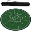 KPHYMOD Tappeto Verde Copertura Per Tavolo Da Gioco Verde Antiscivolo E Antirumore, Tappetino Rotondo Per Mahjong, Carte Da Poker, Domino, Gioco Con Borsa Per Il Trasporto(Green-1,23.62x23.62 in)