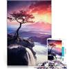 LKSDCBOT Puzzle da 1000 pezzi per adulti Alba del Fujisan Sakura Fatto di carta，da 14 anni in su Sfida di gioco educativo giocattolo Regali di gioco di Natale。misurare：38x52cm/14.96x20.47pollice