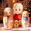 VEELU Personalizzate Matrioska Russa con Foto & Nome, Festa Della Mamma Idee Regalo, Matriosche Bambole Fino a 6 Personaggi, Personalizzato Compleanno Regalo per Mamma, Famiglia