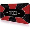 SaiDuoDuo Tappetino da Poker Pieghevole, Tappetino da Poker Texas in Gomma Professionale per 10 Giocatori, Tappetino per Layout di Gioco dei Giocatori,Rosso,M