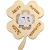 DLM Bomboniere DLM-A816 Bomboniere 12 calamite magneti in legno cm 9x7 utili segnaposti confettate per festeggiare il 50 Compleanno o 50 anniversario di matrimonio le nozze d' oro
