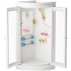 Odoria Casa delle Bambole Doccia Miniatura: 1/12 Scala Sala Doccia per Bagno - Mini Mobili Bianco Moderno Legno