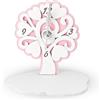 Albalù Bomboniera Orologio Albero Della Vita 10x10 cm - Orologio da Appoggio con Design Legno, Scatola Inclusa - Bomboniere Cresima Ragazzo, Bomboniere Comunione Bambina - Rosa