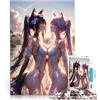 AITEXI Puzzle da 1000 pezzi per adolescenti Ragazze Volpe Anime Tramonto Analisi e logica Decorazione murale Regali unici per compleanno e Natale 75x50cm