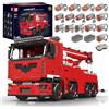 Mould King 19008 Carro Attrezzi Versione Dinamica dei Blocchi del Modello di Camion da Costruzione, 10966 Pezzi Kit di Montaggio del Demolitore Autocarro con Gru Pneumatica con 19 Motori Kit
