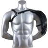 XPJYUA Piuma Medievale Uomo Armatura Spalla Imbracatura in Pelle PU Nera Mantello Costume Cosplay Armatura Spalla Vintage(Style1)