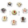 Odoria Casa delle Bambole Torta con Vasellame: 40 Pezzi 1/12 Scala Miniatura Dessert Pasticceria con Piatto Posate Festa Compleanno - Mini Stoviglia Pasta Cottura Cibo Realistico Resina