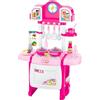 BRICOZONE Cucina Giocattolo Per Bambini Con Luci E Suoni Set Cucina Con Accessori Rubinetto Con Riciclo Acqua Fornelli E Forno Apribili Gioco Di Ruolo 3 8 Anni (Rosa)