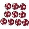 BESTonZON 10 Pezzi Palline Calcio Balilla in Plastica per Calciobalilla da Tavolo, Sostituzione Facile per Gioco Standard, Design a Stella, Mini Palloni Resistenti
