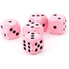 WeLoveBeads D6 Dice Ice Cream rosa/Black - fatto en germania! - 5 pezzi