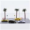 FRTmvg Set stradale in scala 1:64 e accessorio paesaggistico - Scena della strada della città con albero di cocco, supporto per illuminazione a LED, diorama urbano per gli appassionati di modelli