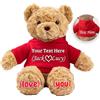 JABECODIFA Orsacchiotto Personalizzato con Testo Foto regalo Peluche per Natale Compleanno San Valentino Anniversario (26cm)