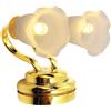 Joygoodta Luci per casa delle bambole Lampada realistica in miniatura 1/12, mini luci a LED a forma di tulipano con applique parete batteria bottone Illuminazione per casa delle bambo