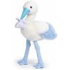 CARTOON Peluche Cicogna Lelly 27 cm con Fagottino Morbido Regalo Nascita per Neonato Peluche Elegante Made in Italy Idea Regalo Bebè Fiocco Nascita Compagno Tenero di Qualità (Celeste)