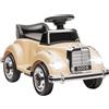 HOMCOM Macchina Elettrica per Bambini, Auto per Bambini Mercedes-Benz 6V con Musica, Età 18-48 Mesi, Beige