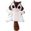 KUKUShining Adorabile Peluche Scoiattolo Volante, Giocattolo Morbido e Coccoloso, Perfetto per Bambini, Relax e un Divertente Tocco Decorativo per la Tua Stanza e Auto(Brown)