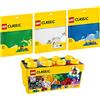 BRICKCOMPLETE Lego Classic 10696 - Set di 4 mattoncini da costruzione, 11023, pannello verde, 11025 blu e pannello bianco 11026