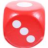 VICASKY Dado Scrivibile in Gommapiuma Grande, Rosso, 20cm, Morbido e Silenzioso, per Giochi Giganti per Feste e Insegnamento della Matematica per Ragazzo Ragazza