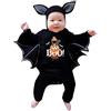Generico Costume Halloween Neonato Pipistrello Neonati Pagliaccetto con Cappello Pipistrello Tutina Neonato Halloween Costumi Halloweens Vestito da Carnevale Bambini Ragazze Ragazzi