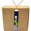 Cairui Design Medusa 3D Fondale Marino Sottomarino Blu Cubo Resina Placcato Oro 18k Collane Con pendenti Donna Handmade