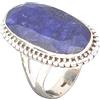 Kanika Jewelry Trove Giant Blue Sapphire Solid 925 Sterling Silver Ring Handmade Jewelry