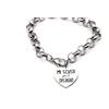 Generic Bracciale con frase in acciaio Mi Scuso Per il Disagio - Bracciale con incisione in acciaio