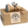 Handmade Albero della Vita Ex libris Timbro Personalizzato, Rami Fiori, Regalo Arte