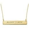Kanika Jewelry Trove Beautiful 925 sterling silver bar pendant name necklace with chain (chain length 14 inches to 23 inches), heart necklace, mother necklace, Collana con nome in argento per regalo da donna