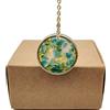 Cairui Design Cellula Verde Blu Naturale Cristallo Trasparente Resina Cerchio Placcato Oro 18k Collane Con pendenti Donna Handmade