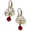 Handmade Orecchini rossi con fantasia a ventaglio