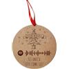 Faltec Pallina di Natale in legno personalizzata CON CODICE SPOTIFY e dedica personalizzata per albero natalizio- regala una playlist