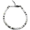 Silvia Creations And Co Bracciale donna con perle di agata bianca da 4 mm