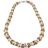 ParticolarModa Collana nodini intrecciati regolabile donna 10 mm | Lunghezza personalizzata, Leggero, Alluminio Anodizzato, Acciaio inossidabile, Anellini lucidi