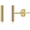 Meissa Orecchini a barretta placcati in oro per donna Argento 925 Orecchini a barretta minimalisti Orecchini a barretta martellati Ipoallergenici