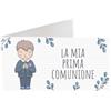 Generic 25 Pezzi Bigliettini Bomboniera per Sacchetti Confetti La mia Prima Comunione da Personalizzare a Penna, Bigliettino Bomboniera Pieghevole già Tagliati singolarmente