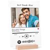 Stileitaliano Targa Spotify Personalizzata acrilico trasparente- Targa Musica Codice Canzone personalizza con foto e dedica Idea Regalo originale