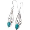 Kanika Jewelry Trove Turquoise Matrix Solid 925 Sterling Silver Earrings, Handmade Jewelry for Women, Turquoise Earrings